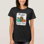 T-shirt Thankful Grateful Blessed Leopard Pumpkin Fall Tha (Devant)