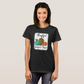 T-shirt Thankful Grateful Blessed Leopard Pumpkin Fall Tha (Devant entier)