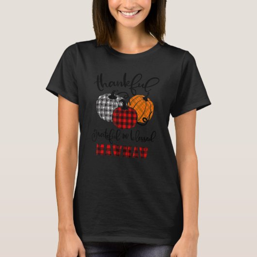T-shirt Thankful Grateful Blessed Mawmaw Autumn Fall Pumpk (Devant)