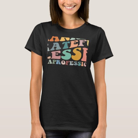 T-shirt Thankful Grateful Blessed Paraprofessional Fall Th (Devant)