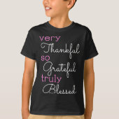 T-shirt Thankful Grateful Blessed Positive Motivation (Devant)