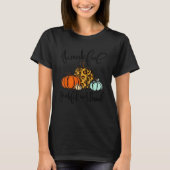 T-shirt Thankful Grateful Blessed Pumpkin Leopard Plaid Th (Devant)