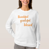 T-shirt Thankful Grateful Blessed Thanksgiving (Devant)