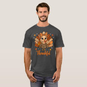 T-shirt Thankfulurkey Fall Leopard Patchworkhanksgiving vi (Devant entier)