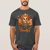 T-shirt Thankfulurkey Fall Leopard Patchworkhanksgiving vi (Devant)