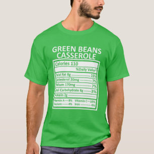 T-shirt Thankgiving Noël haricots verts Casserole Nutri