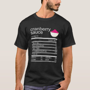 T-shirt Thankgiving Sauce Food Cranberry Nutrition Fact