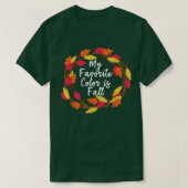 T-shirt Thanksgiving Automne Automne Favori Couleur Tee  (Design devant)
