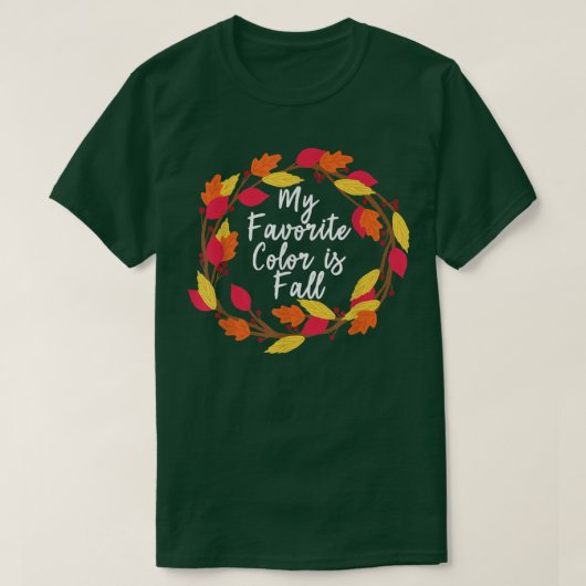 T-shirt Thanksgiving Automne Automne Favori Couleur Tee  (Design devant)