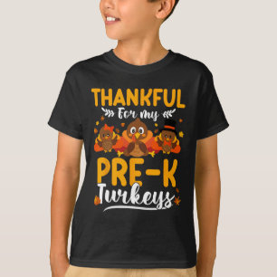 T-shirt Thanksgiving Automne automne Merci Mes clés Pré-k