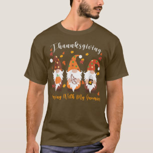 T-shirt Thanksgiving Avec Accrocher Mes Gnomies Drôle Auto