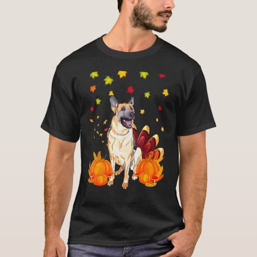 T-shirt Thanksgiving berger allemand costume Turquie autom (Devant)