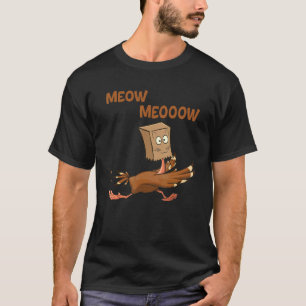 T-shirt Thanksgiving Cat Fake Cat Meow Thanksgiving Turqui