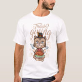 T-shirt thanksgiving cat funny desing family (Devant)