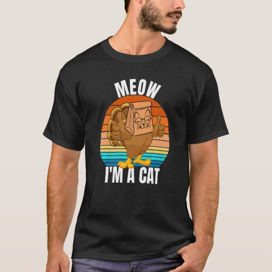 T-shirt Thanksgiving Chat Fake Chat Meow Thanksgiving Turc (Devant)