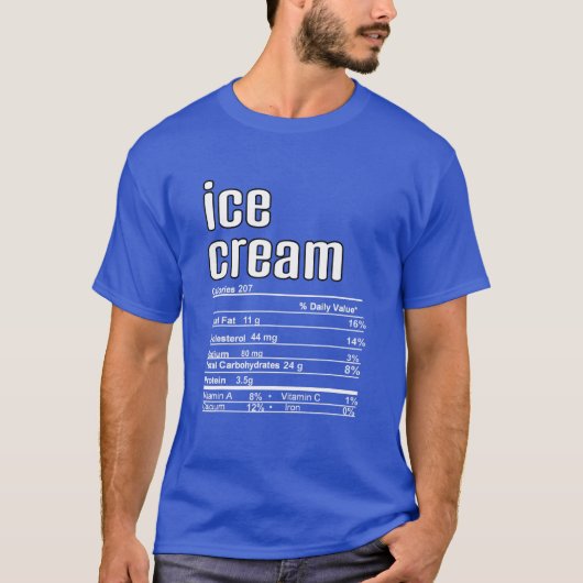 T-shirt Thanksgiving Christmas Ice Creative Nutrition Fact (Devant)