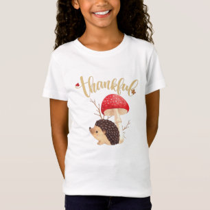 T-Shirt Thanksgiving Cute Kawaii Hedgehog Automne Merci