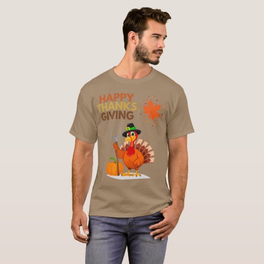 T-shirt thanksgiving day l thanksgiving l turkey day l hap (Devant entier)