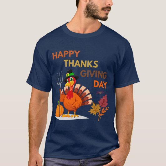 T-shirt thanksgiving day l thanksgiving l turkey day l hap (Devant)