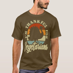 T-shirt Thanksgiving Day Turkey I'm Thankful For Vegetaria