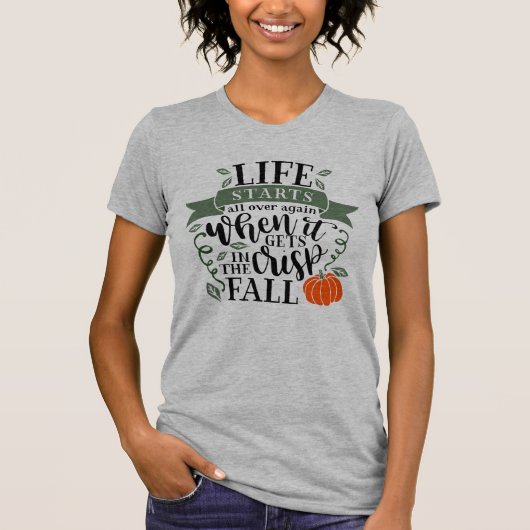 T-shirt Thanksgiving et Autumn typographie (Devant)