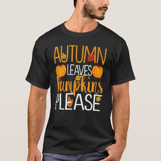 T-shirt Thanksgiving Fall Mom  Autumn Leaves and Pumpkin P (Devant)