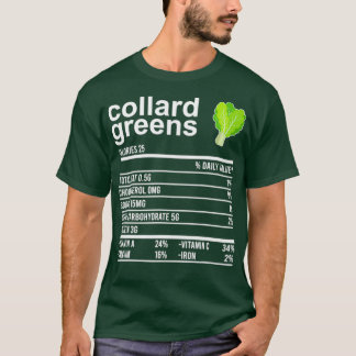 T-shirt Thanksgiving Food Collard Greens Nutrition Fiches