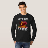 T-shirt Thanksgiving Friendsgiving  Fall Humour Basted (Devant entier)