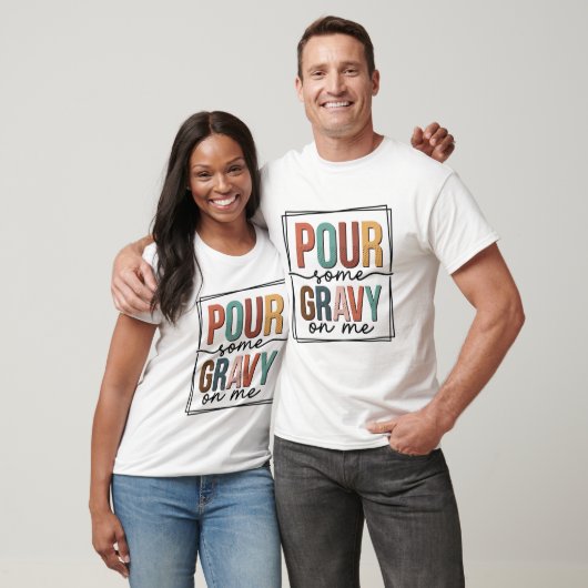 T-shirt Thanksgiving Fun Pour Quelques Gravy sur Moi T-shi (Unisexe)