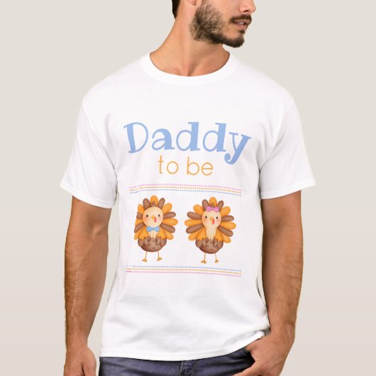T-shirt Thanksgiving Gender Reveillez Turkey Daddy (Devant)