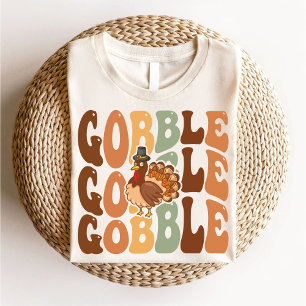 T-shirt Thanksgiving Gobble Turquie Famille Super