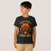 T-shirt Thanksgiving Guess What Turkey Butt Funny Men Wome (Devant entier)