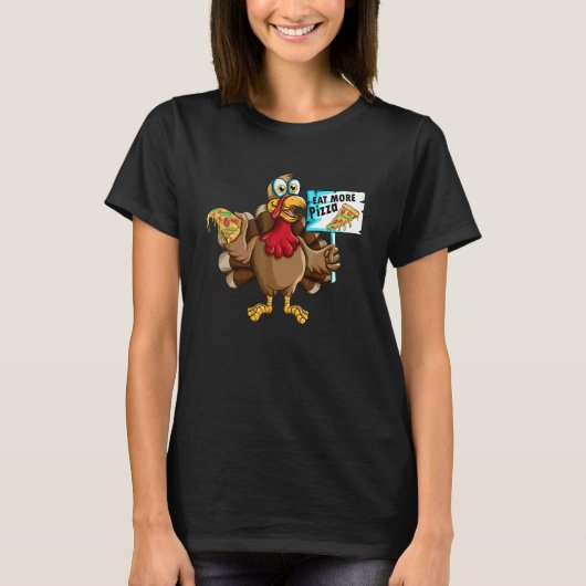 T-shirt Thanksgiving Holiday Turkey Fast Food Mange Plus P (Devant)