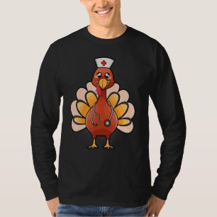T-shirt Thanksgiving Infirmière Scrub Tops Pour Femmes Tur