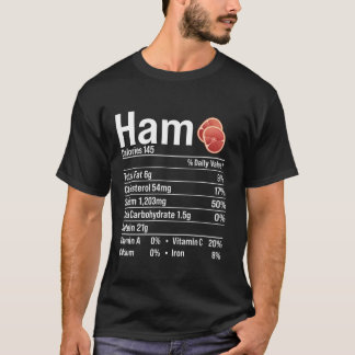 T-shirt Thanksgiving jambon valeur nutritive coût d'action