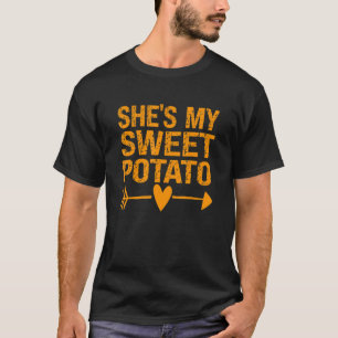 T-shirt Thanksgiving Matching Couple She's My Sweet I yam