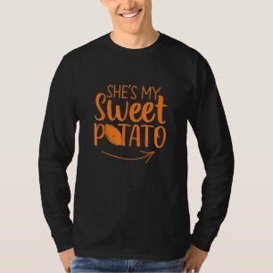 T-shirt Thanksgiving Matching Couples Elle est My Sweet Po
