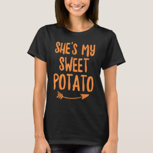 T-shirt Thanksgiving Matching She's My Sweet Potato I Yam