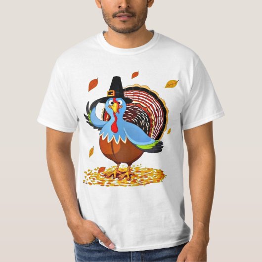 T-shirt Thanksgiving mignon drôle Turquie dans un (Devant)