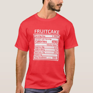 T-shirt Thanksgiving Noël Funky Fruitcake Nutrition F