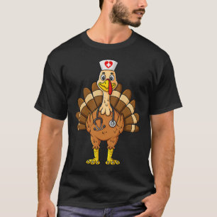 T-shirt Thanksgiving Nurse Turkey Scrub Fun Nurse