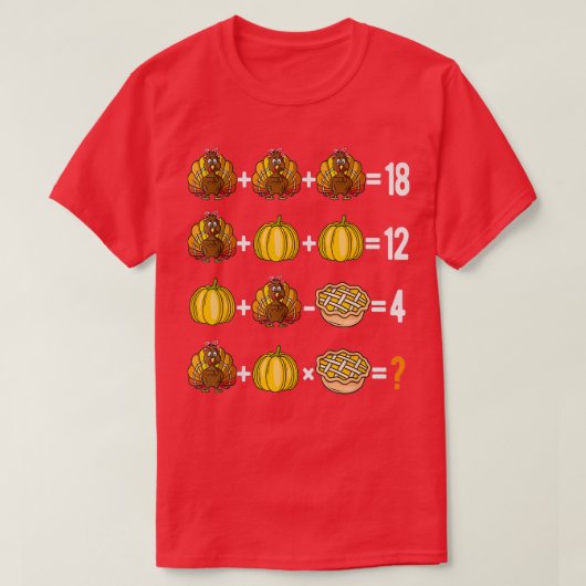 T-shirt Thanksgiving Ordre des opérations Quiz Math Enseig (Design devant)