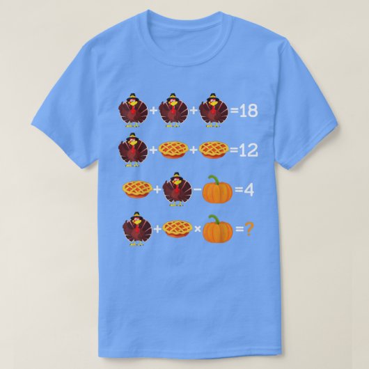 T-shirt Thanksgiving Ordre des opérations Quiz Math Enseig (Design devant)