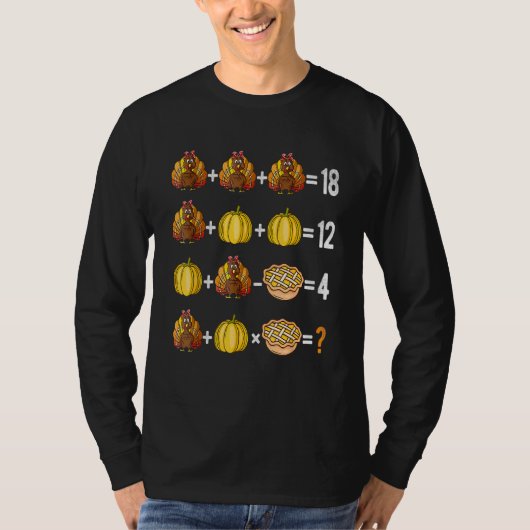 T-shirt Thanksgiving Ordre des opérations Quiz Math Enseig (Devant)