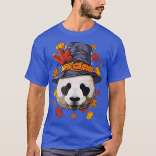 T-shirt Thanksgiving Panda Pilgrim Costume Automne Automne