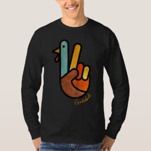 T-shirt Thanksgiving Peace Love Turkey Grateful Turkey Han
