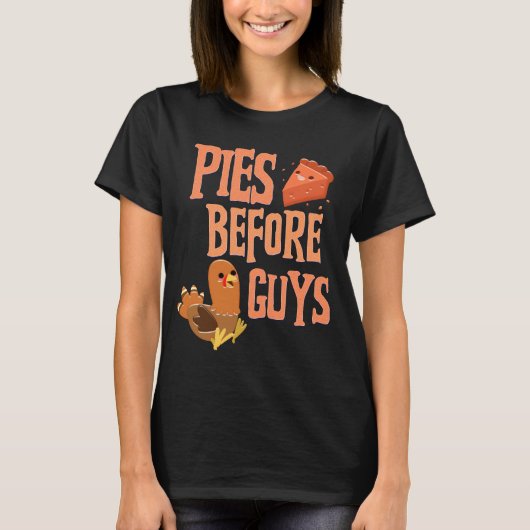 T-shirt Thanksgiving Pie Fun Drôle Thurkey (Devant)