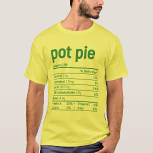 T-shirt Thanksgiving Pot Pie Nutrition Favorable Noël