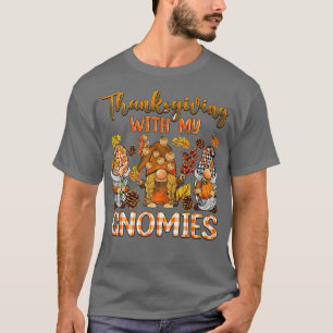 T-shirt Thanksgiving Pour Mes Gnomies Automne Citrouille G