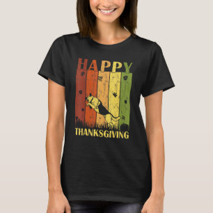 T-shirt Thanksgiving Retro German Shepherd Chien Thanksgiv